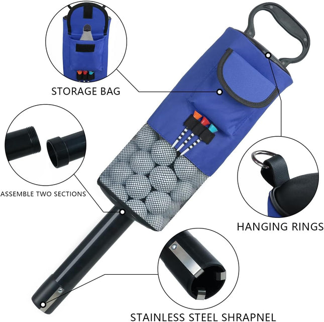 Golf Ball Pickup Shag Bag – Portable with Removable Tube & Convenient Storage