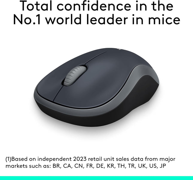 M185 Wireless Mouse 2.4GHz USB Receiver 1000 DPI for PC Mac Laptop
