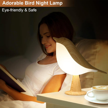 2-Pack Bird Night Lamps – Cordless Touch Dimmable Lights