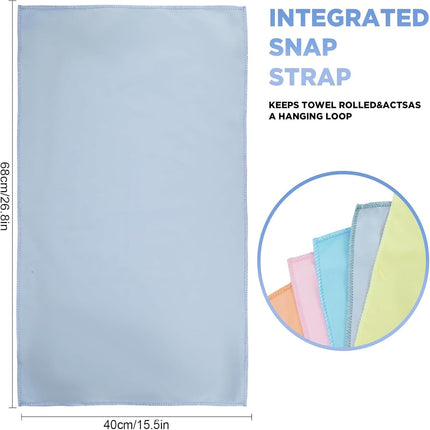 5-Pack Microfiber Gym Towels, Quick Dry Absorbent Towels, 16x27in, Pastel Colors