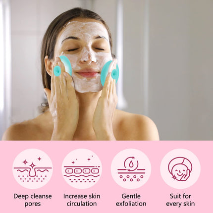 Silicone Face Scrubber Set 4PCS Exfoliating Lip & Facial Mask Brush Blackhead