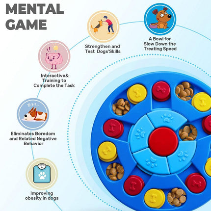 Interactive Dog Puzzle Toy with Treat Dispenser IQ Training Game for Pets