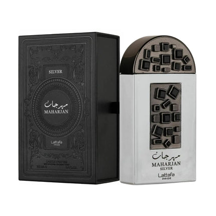 Lattafa Maharjan Silver Perfume Unisex 100ml Eau de Parfum Fresh Floral Fragrance