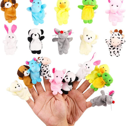 10Pcs Finger Puppets Set – Soft Plush Animal Toys for Kids, Party Favors & Playtime