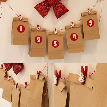 50pcs Christmas Wooden Clothespins – Mini Snowflake Clips for Cards & Crafts