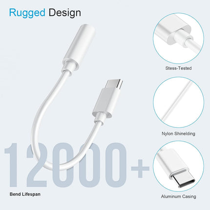 4 Pack USB C to 3.5mm Headphone Jack Adapter Aux Audio Dongle for Samsung