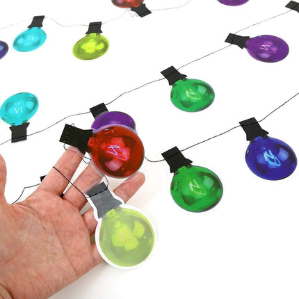 2D Flat Light Bulb Garland Kit | Colorful Christmas Party Decoration Banner