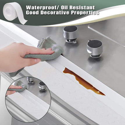 Waterproof Caulk Strip – Self-Adhesive 1.5” x 10.5ft for Toilet & Tub Edges