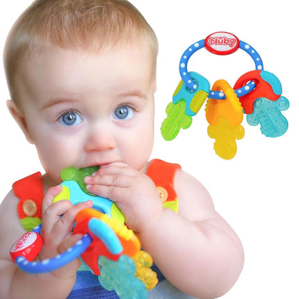 Baby Ice Gel Teether Keys Silicone Teething Toy for Sore Gums 3+ Months