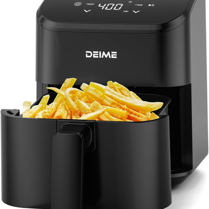 3 Qt Digital Air Fryer Compact Mini Airfryer with Touchscreen, Nonstick Basket, Black