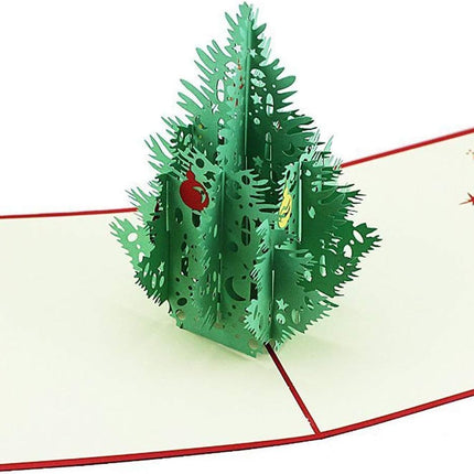 Christmas Pop-Up Card 3D Tree – Laser Cut Greeting Card with Envelope, Pack of 1