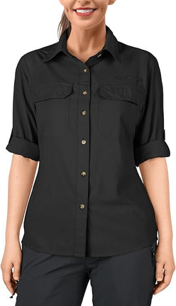 Women's UPF 50+ UV Sun Protection Shirt Quick Dry Long Sleeve for Hiking Fishing Travel