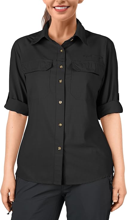 Women's UPF 50+ UV Sun Protection Shirt Quick Dry Long Sleeve for Hiking Fishing Travel