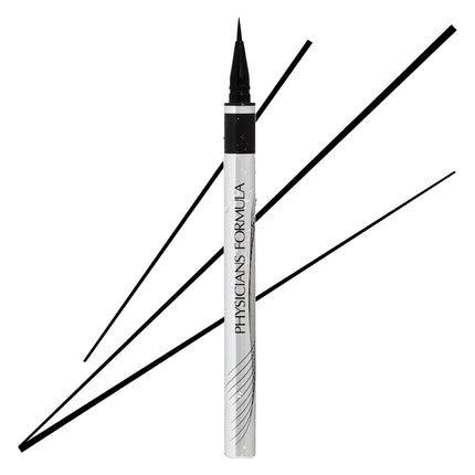Eye Booster Super Slim Liquid Eyeliner, Waterproof Ultra Black, Precision Vegan Liner