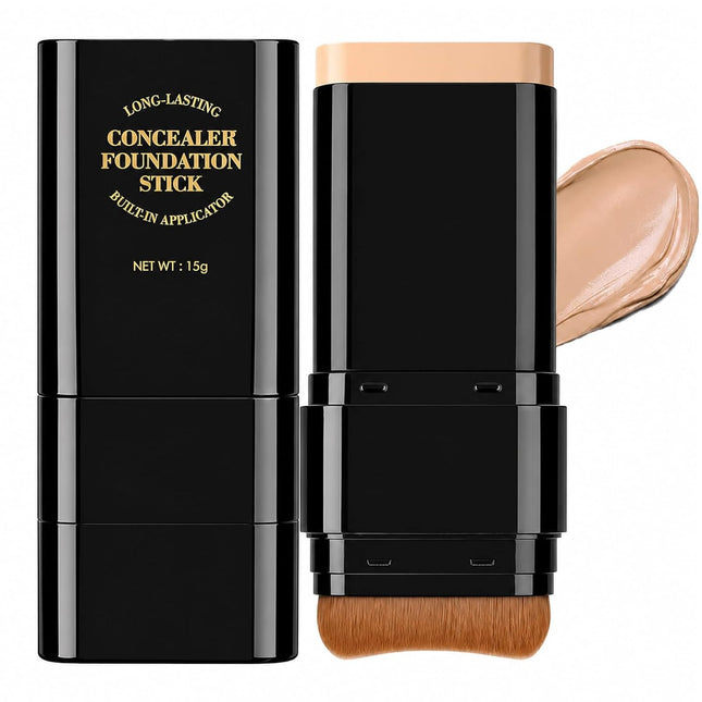 Dual Ended Foundation Stick Concealer Korean Makeup Contour Brush Set