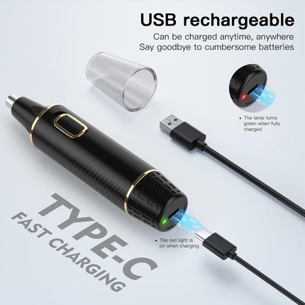 6-in-1 Manscape Body & Beard Trimmer for Men, Waterproof Rechargeable Grooming Kit, Type-C Dock