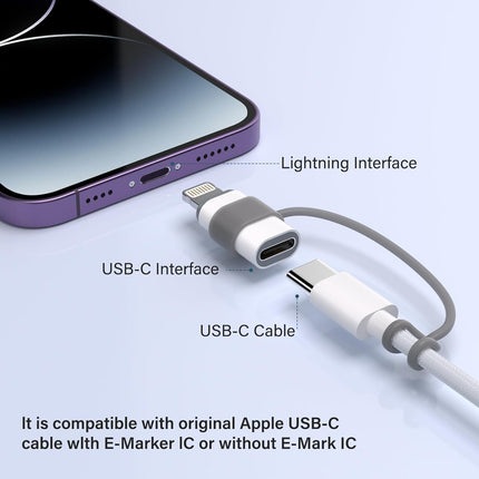 4 Pack USB C to Lightning Adapter MFi Certified Fast Charging for iPhone
