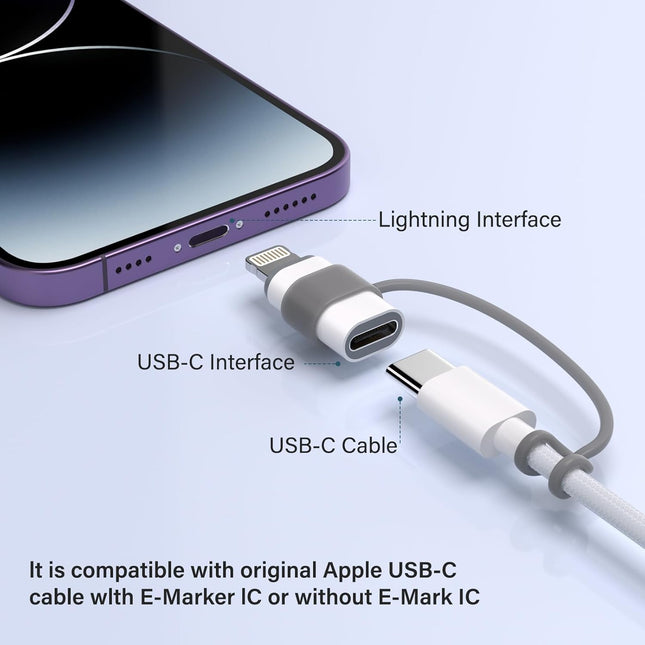 4 Pack USB C to Lightning Adapter MFi Certified Fast Charging for iPhone