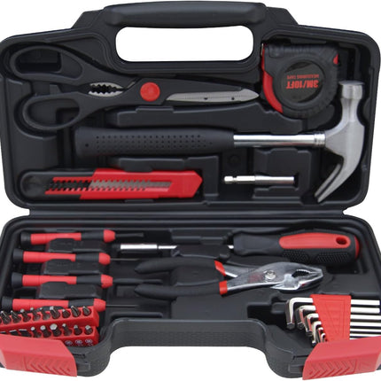 39-Piece Household Tools Kit – Essential Home Repair Set with Toolbox