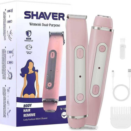 Women Electric Razor for Bikini & Face – Ceramic Blade, Waterproof, Travel