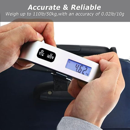Portable Digital Luggage Scale – Hanging Suitcase Weight Up to 110 lb