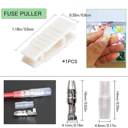 3PCS Low Profile Mini Blade Fuse Tap – 12-32V with Wire Harness, 8 Fuses & Puller