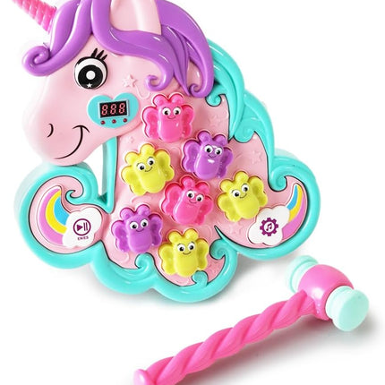 Unicorn Whack-a-Mole Game – LED Score, 5 Modes, Lights & Sounds, Ages 3+