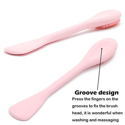 2 in 1 Face Scrubber Silicone Cleansing Brush Mask Applicator Blackhead Tool