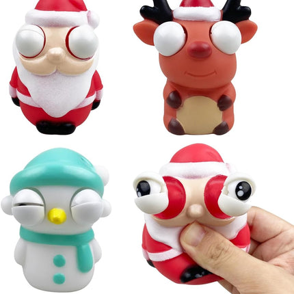 3-Pack Christmas Squeeze Out Eyes Toys – Fun Stocking Stuffers for Kids, Boys & Girls