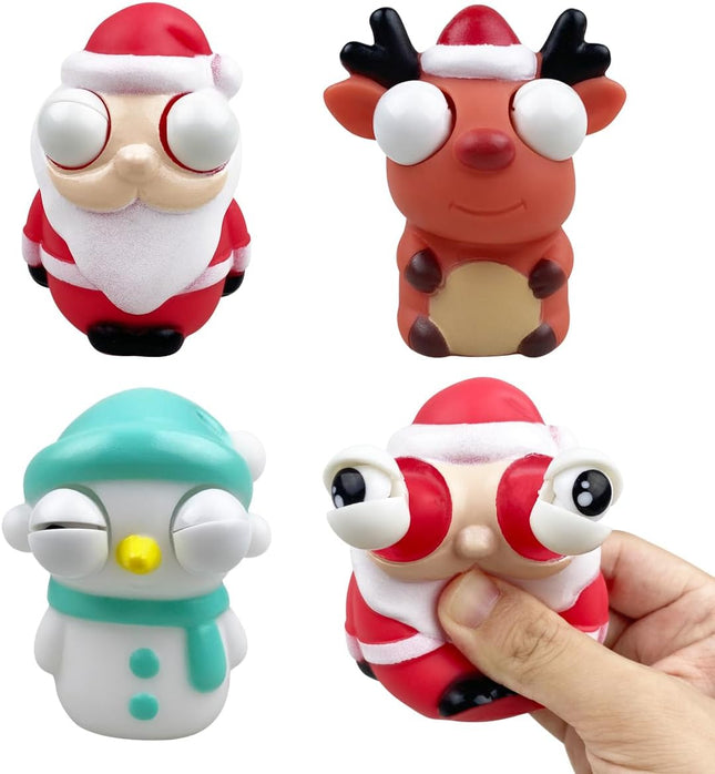 3-Pack Christmas Squeeze Out Eyes Toys – Fun Stocking Stuffers for Kids, Boys & Girls