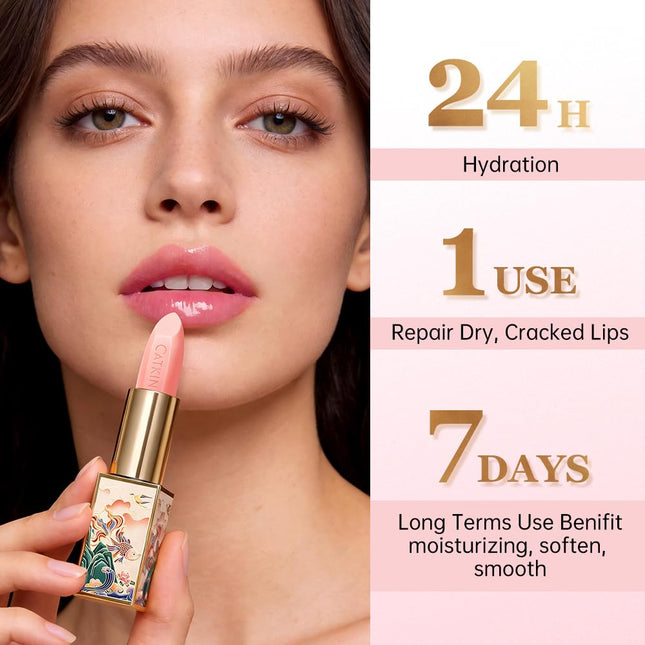 Tinted Color Changing Lip Balm with Vitamin E Hydrating Moisturizer for Dry Lips