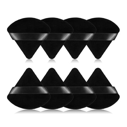8PCS Triangular Makeup Powder Puffs, Soft Velvet Sponges for Foundation & Contouring