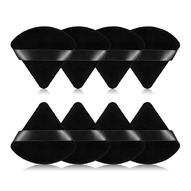 8PCS Triangular Makeup Powder Puffs, Soft Velvet Sponges for Foundation & Contouring