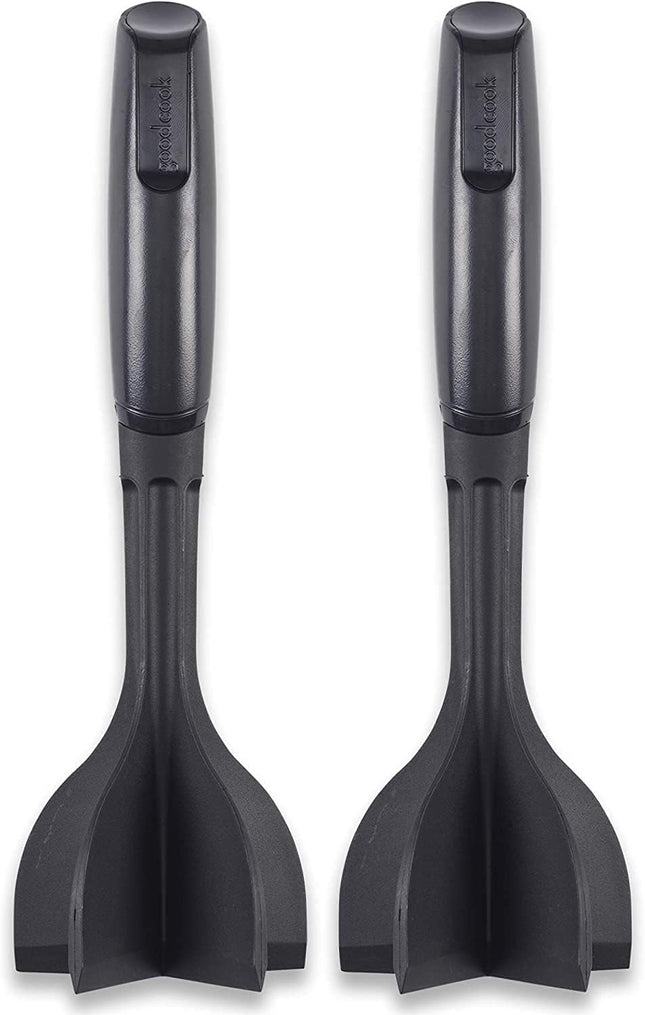 2-Pack Heat-Resistant Nylon Meat Choppers with 5-Blade Heads – Black