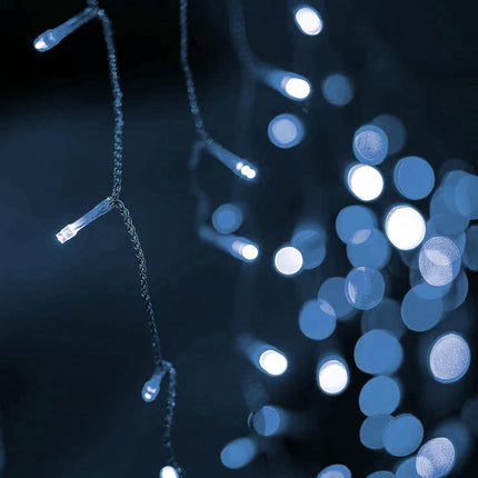 360 LED Christmas Icicle Curtain Lights – 29.5FT White Fairy String Lights