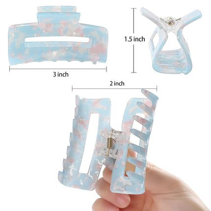 8PCS 3" Claw Hair Clips for Women, Large Hair Accessories for Styling & Updos