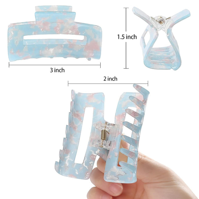 8PCS 3" Claw Hair Clips for Women, Large Hair Accessories for Styling & Updos