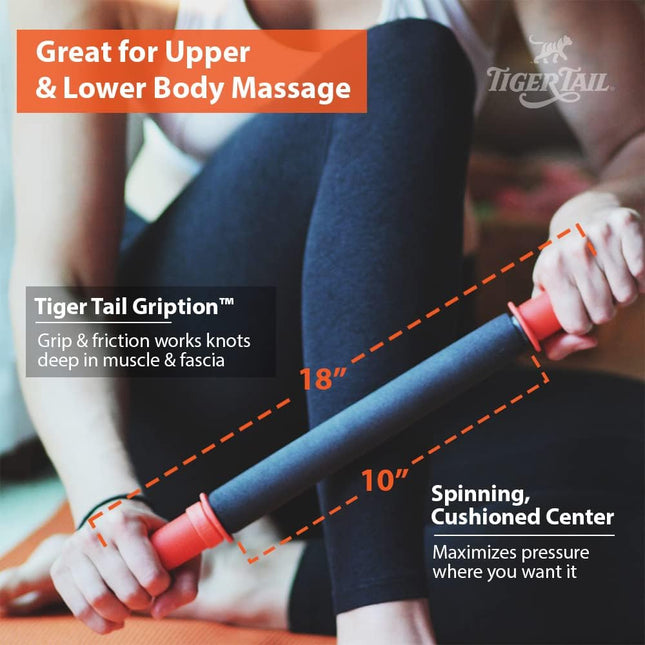 18in Massage Stick Roller Deep Tissue Foam Massager for Legs Neck Back Made USA