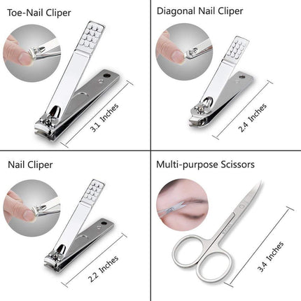 Professional Nail Care Kit (Rose Gold) – Manicure & Grooming Set with Travel Case