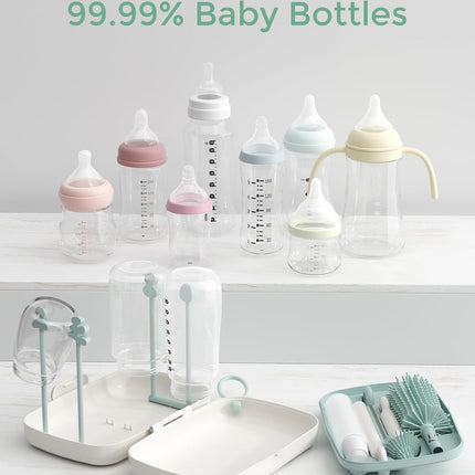 Bottle Brush Kit – 7 Pieces, Includes Silicone, Nipple, Straw Brushes & Drying Rack