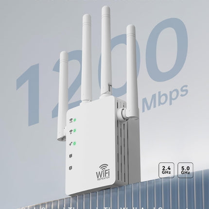 WiFi Signal Booster 2025 – Dual Band, Up to 13,888 sq. ft, Home & Outdoor
