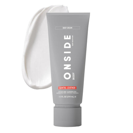 Men's Recovery Body Cream 7.1oz, Santal Leather, Deep Moisturizing Non-Greasy Lotion