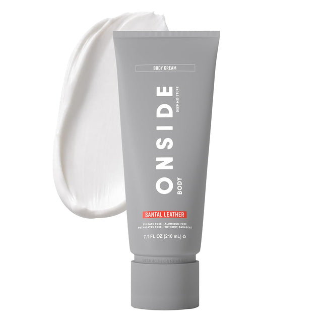 Men's Recovery Body Cream 7.1oz, Santal Leather, Deep Moisturizing Non-Greasy Lotion