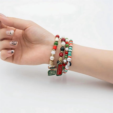 Christmas Jewelry for Women – Beaded Stretch Bracelets & Stocking Gifts