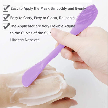 Silicone Facial Mask Brush – Double-Head Spatula for Creams & Masks