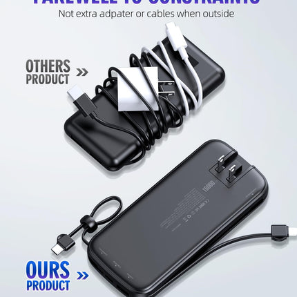 Fast Charging Power Bank 15000mAh – AC Plug, PD 30W, LED Display