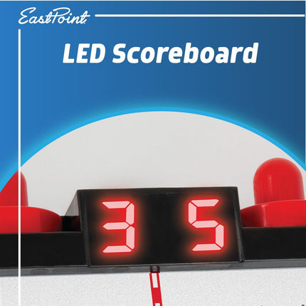 Tabletop Air Hockey Game, Compact Table with LED Scoreboard, Pucks & Pushers
