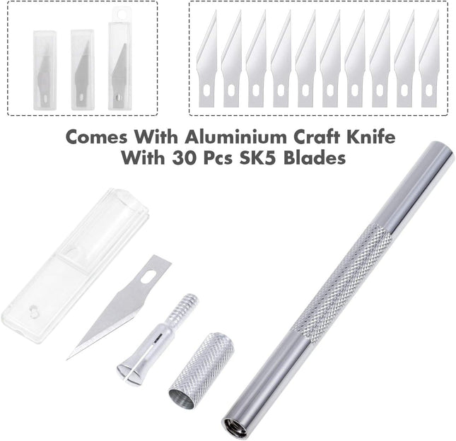 30-Piece Craft Knife Kit – Hobby Knife Set with Cutting Mat for Art & Scrapbook
