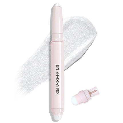Pearl White Eyeshadow Stick, Shimmer Cream Eye Brightener, High Pigment, Glitter Makeup Pencil