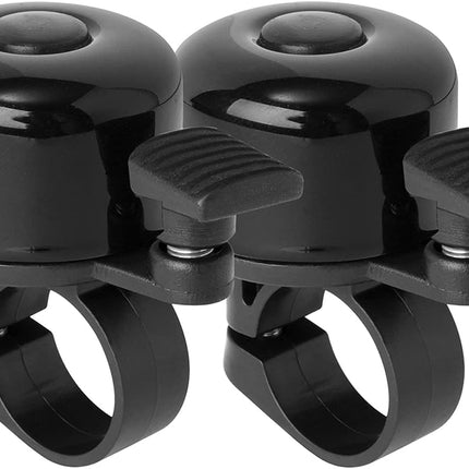2-Pack Bike Bells, Loud Melodious Classic Mini Bicycle Bells for Kids & Adults MTB BMX